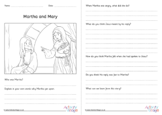 Martha And Mary Comprehension