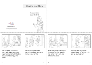 Martha And Mary Story Booklet