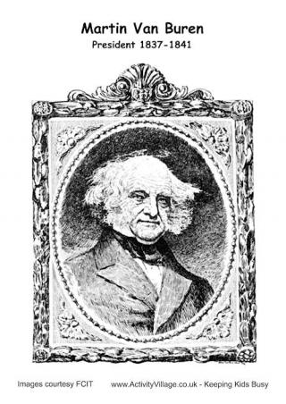  Martin van Buren Colouring Page