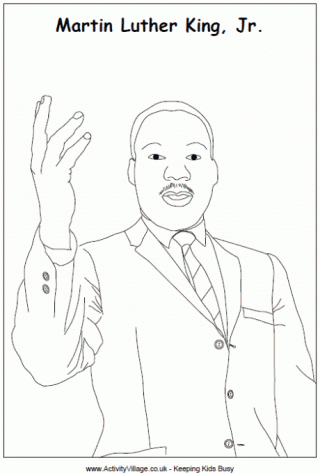 Martin Luther King Colouring Page