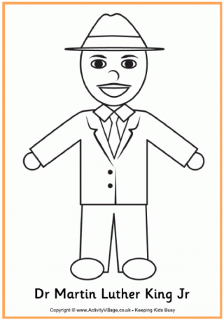 Martin Luther King Colouring Page 2