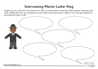 Martin Luther King Interview Worksheet