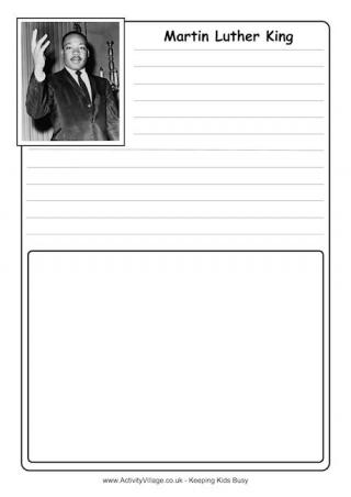 Martin Luther King Notebooking Page