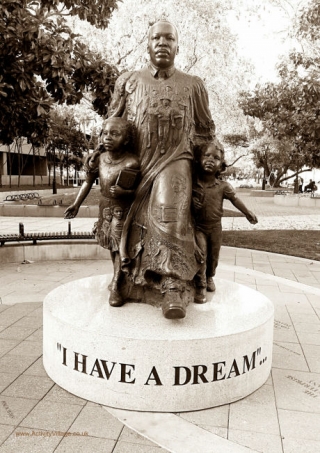 Martin Luther King Statue Poster 1