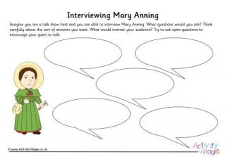 Mary Anning Interview Worksheet