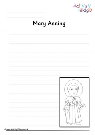 Mary Anning Writing Page