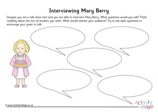 Mary Berry Interview Worksheet