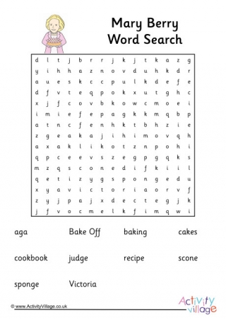 Mary Berry Word Search
