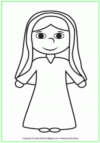Mary Colouring Page