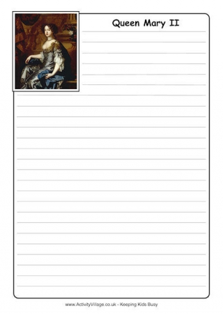 Mary II Notebooking Page