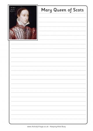 Mary Queen Of Scots Notebooking Page