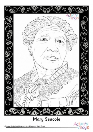 Mary Seacole colouring page 3