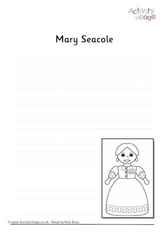 Mary Seacole Writing Page