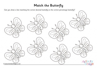 Match Butterfly Decimal to Percentage
