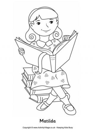 Matilda Colouring Page