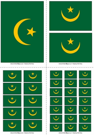 Mauritania Flag Printable