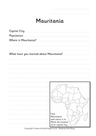 Mauritania Worksheet