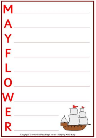 Mayflower Acrostic