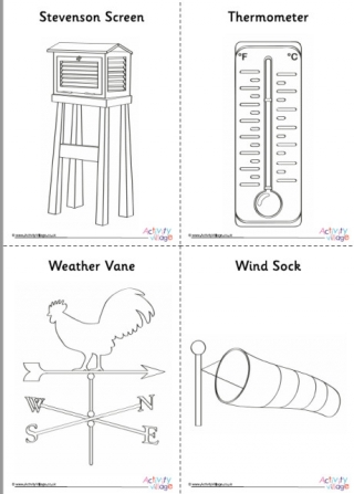 Measuring The Weather Colouring Pages