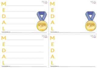 Medal Acrostic Poem Printable