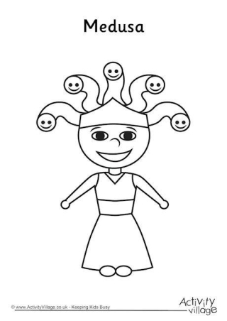 Medusa Colouring Page