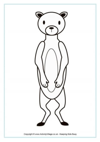 Meerkat Colouring Page