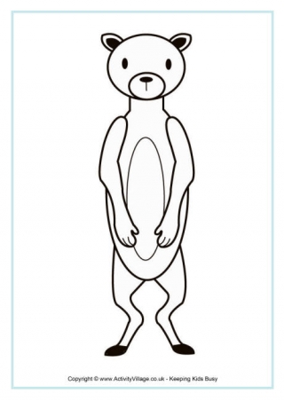 Meerkat Colouring Page