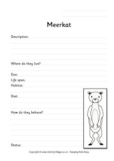 Meerkat Worksheets