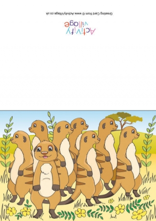 Meerkats Scene Card