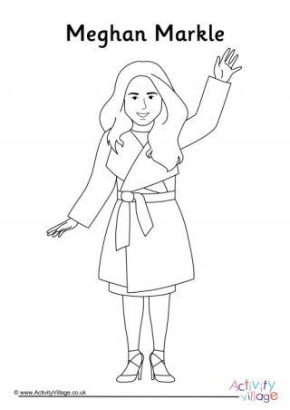 Meghan Markle Colouring Page