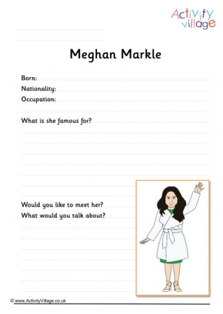 Meghan Markle Worksheet