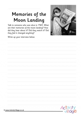 Memories Of The Moon Landing Worksheet