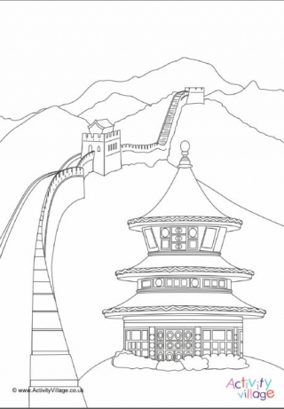 Meng Jiangnu Weeps - Colouring Page 2