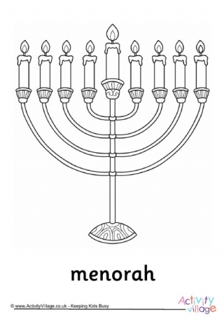 Menorah Colouring Page
