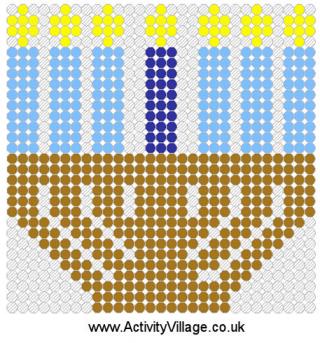 Menorah Fuse Bead Pattern