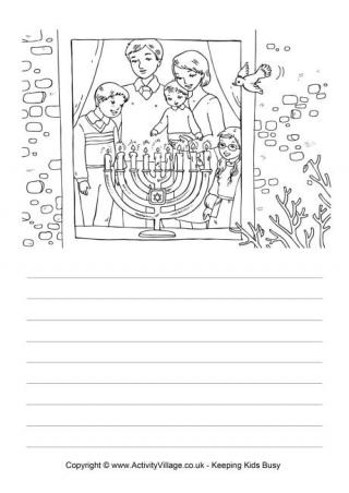 Menorah Story Paper