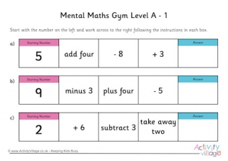 Mental Maths Gym Level A Pack 1