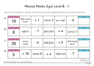 Mental Maths Gym Level B Pack 1