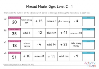 Mental Maths Gym Level C Pack 1