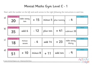 Mental Maths Gym Level C Pack 1