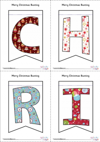 Merry Christmas Bunting 1