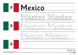 Mexico Handwriting Worksheet