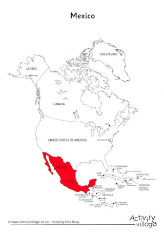 Mexico On Map Of North America