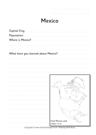 Mexico Worksheet