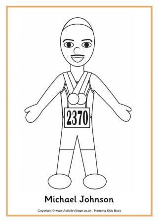 Michael Johnson Colouring Page