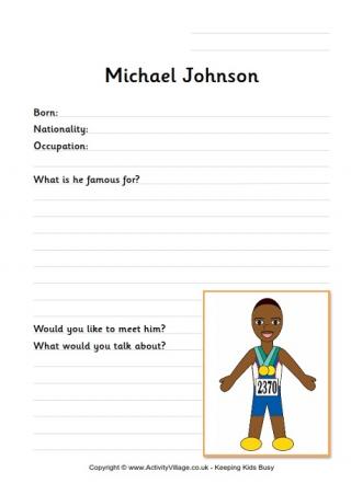 Michael Johnson Worksheet