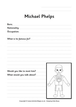 Michael Phelps Worksheet