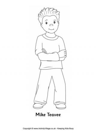 Mike Teavee Colouring Page