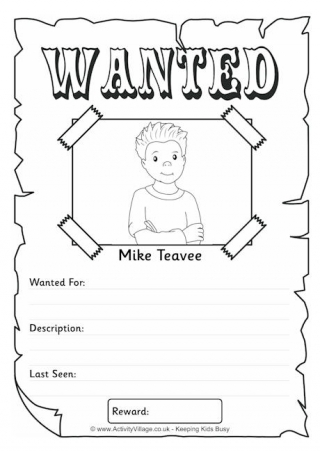 Mike Teavee Wanted Poster