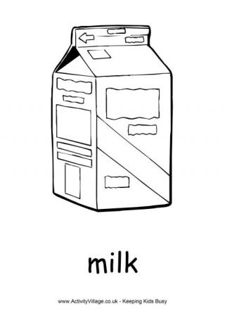 Milk Colouring Page